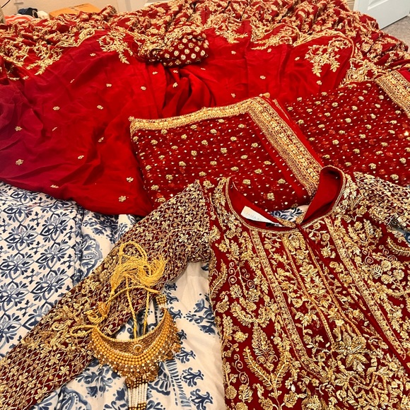 A gorgeous & Royal Embellished Bridal Outfit by Designer Faiza Saqlain - Picture 11 of 14